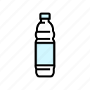 empty, water, plastic, bottle, drink, blue