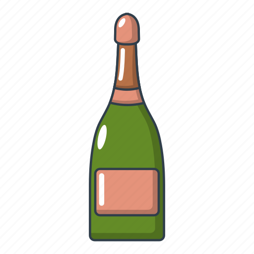 Alcohol, beverage, bottle, cartoon, champagne, logo, object icon - Download on Iconfinder