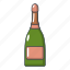 alcohol, beverage, bottle, cartoon, champagne, logo, object 