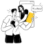 matching, its a match, match, love puzzle, love match, dating apps, online dating, couple, valentine&#x27;s day 