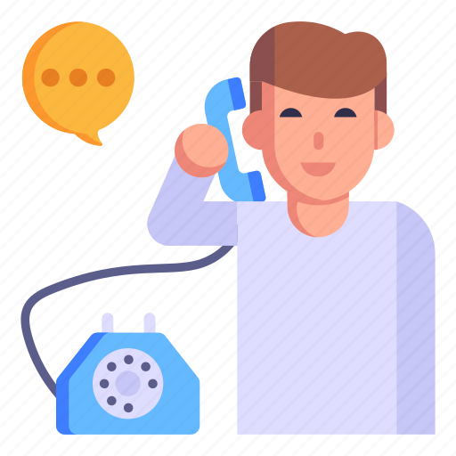 Call, communication, telephone talk, conversation, landline icon - Download on Iconfinder