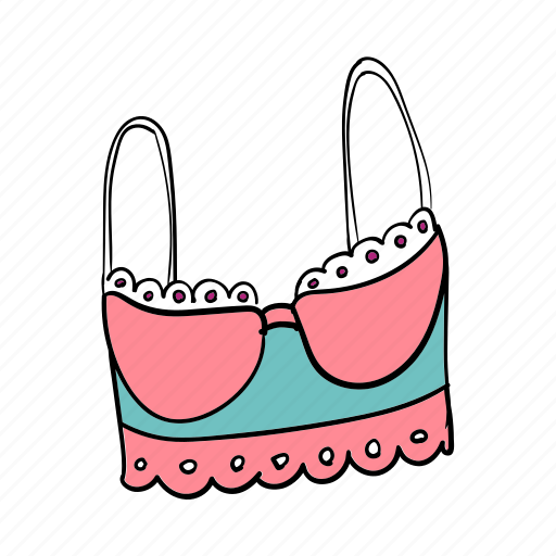 Bra, bralette, clothes, longline bra, underwear, lace, top icon - Download on Iconfinder