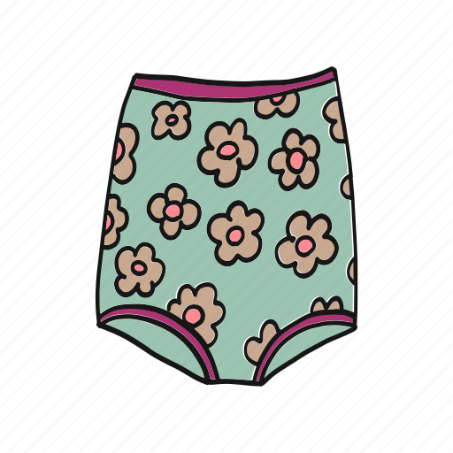 Clothes, contour, panties, underwear, printed, underpants icon - Download on Iconfinder