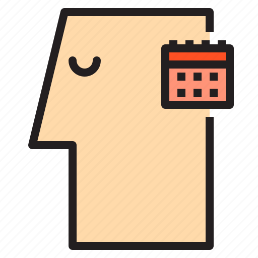 Brain, calendar, human, idea, meeting, mind, think icon - Download on Iconfinder