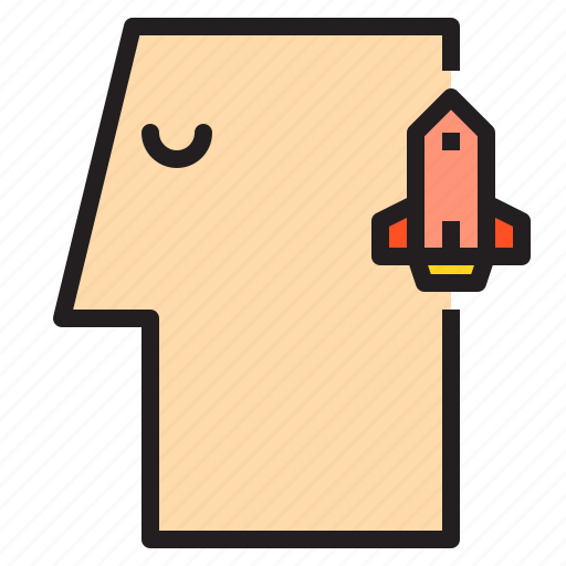 Brain, human, idea, mind, rocket, science, think icon - Download on Iconfinder