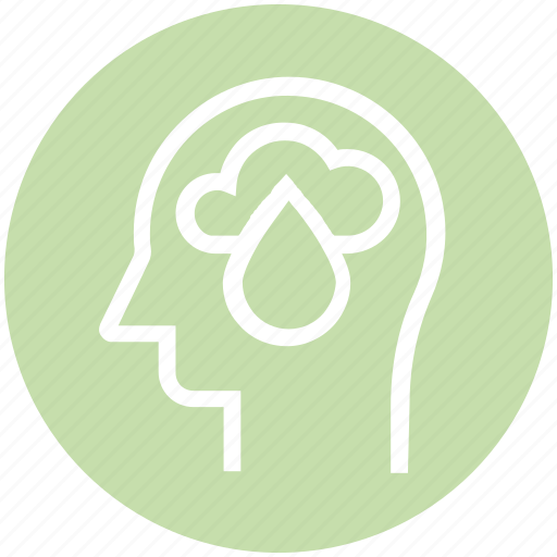 Cloud, drop, head, human head, mind, thinking icon - Download on Iconfinder