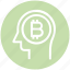 bitcoin, head, human head, mind, money, thinking 