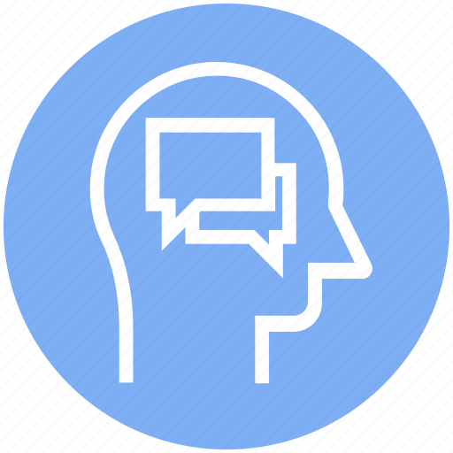 Chatting, comments, head, human head, mind, thinking icon - Download on Iconfinder