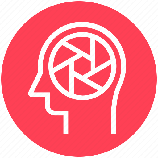 Aperture, camera, head, human head, mind, thinking icon - Download on Iconfinder