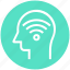 head, human head, mind, signals, thinking, wifi 