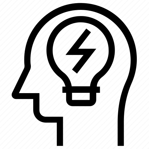 Bulb, energy, head, human head, mind, thinking icon - Download on Iconfinder