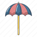beach, cartoon, object, parasol, summer, sun, umbrella