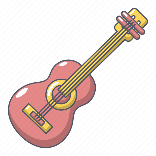 Acoustic, cartoon, guitar, instrument, music, musical, object icon - Download on Iconfinder