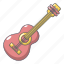 acoustic, cartoon, guitar, instrument, music, musical, object 