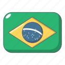 brazil, brazilian, cartoon, country, flag, national, object