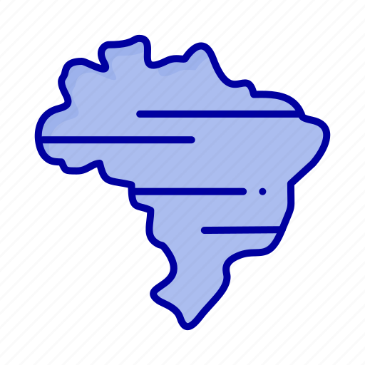 Brazil, country, map icon - Download on Iconfinder