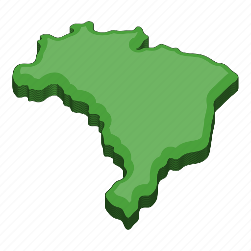 Brazil, map, location, navigation icon - Download on Iconfinder