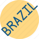 brazil, lettering, circle, country