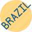 brazil, lettering, circle, country 