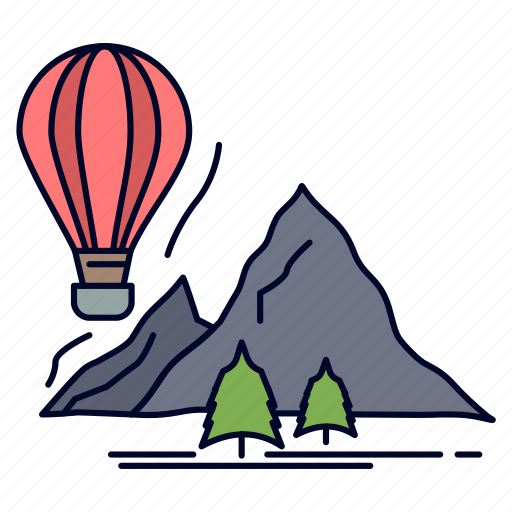 Balloons, camping, explore, mountains, travel icon - Download on Iconfinder