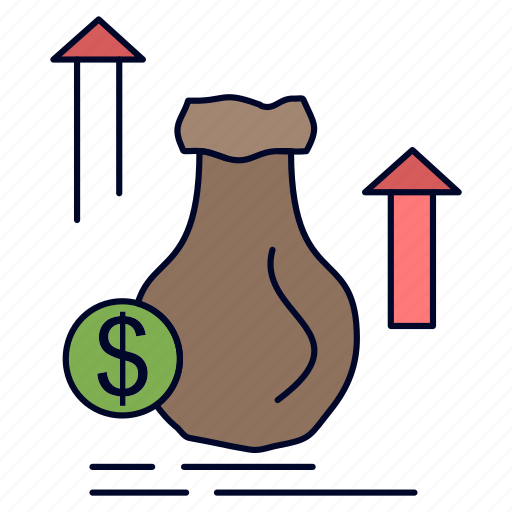 Bag, dollar, growth, money, stock icon - Download on Iconfinder