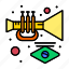 carnival, instrument, music, trumpet 