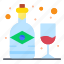alcohol, bottle, glass, wine 