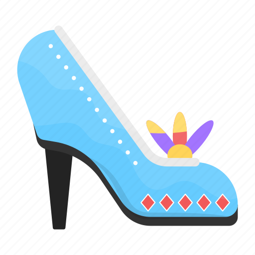 High, heels, feathers, shoe, footwear, fashion, woman icon - Download on Iconfinder