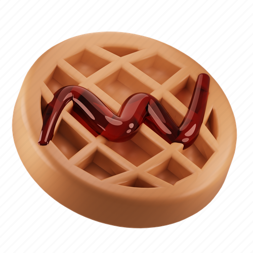 Waffles, breakfast, bread, drink, toast, bakery, restaurant 3D illustration - Download on Iconfinder