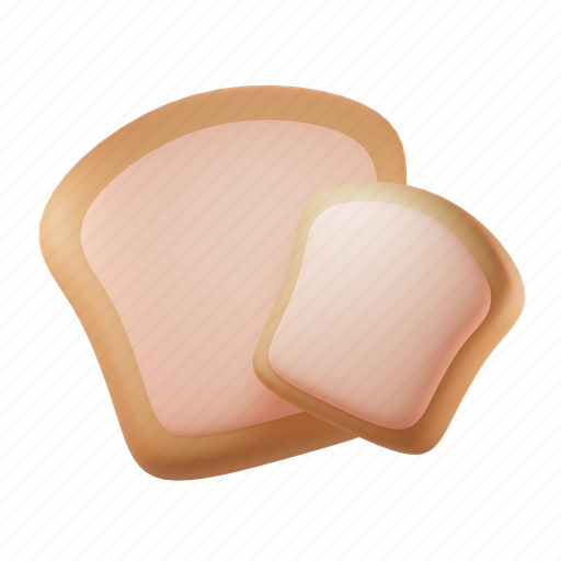Bread, breakfast, toast, sandwich, toaster, bakery, food 3D illustration - Download on Iconfinder