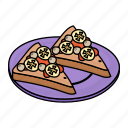 pizza slice, mozzarella, pepperoni, pizza, pizzeria, fast food