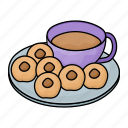 tea cup, biscuits, cookies, sweet, bakery, dessert, breakfst