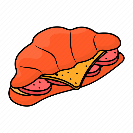 Long burger, tomatoes, cheese slice, buns, breakfast, meal icon - Download on Iconfinder