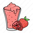 strawberry shake, milk, strawberry, shake, sweet, beverage, drink, breakfast, creamy