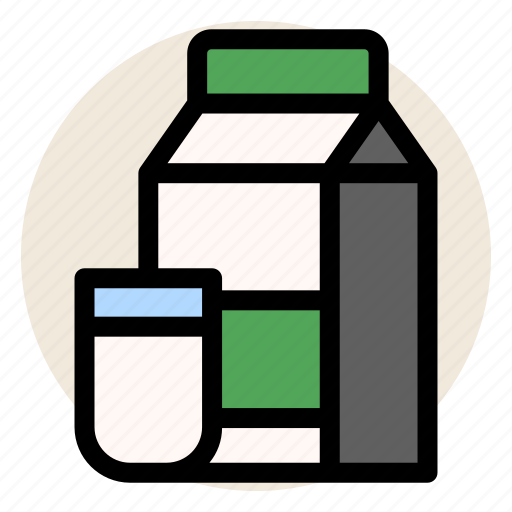 Box, breakfast, dairy, glass, milk, milk box icon - Download on Iconfinder