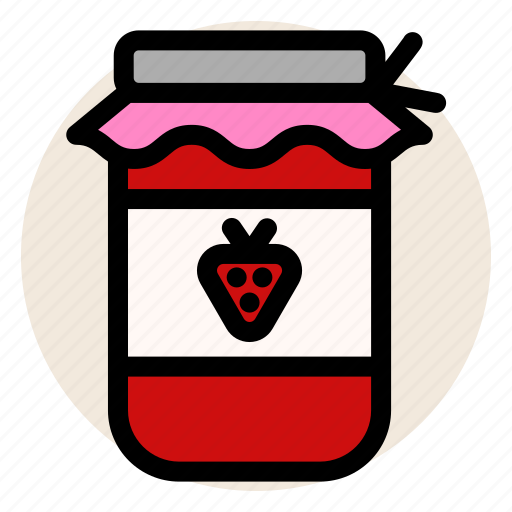 Breakfast, fruit jam, jam, strawberry, strawberry jam icon - Download on Iconfinder