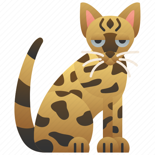 Cat, egyptian, feline, mau, purebred icon - Download on Iconfinder