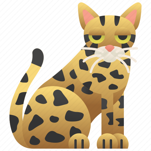 Cat, feline, hybrid, safari, spotted icon - Download on Iconfinder