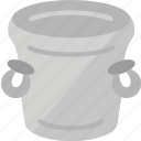 bucket, metal, cooler, storage, carry