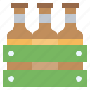 beer, bottle, bottles, crate, package