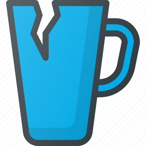 Broken, crushed, fragile, mug icon - Download on Iconfinder