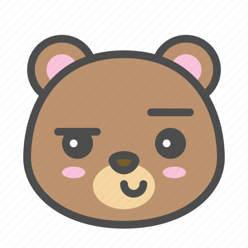 Avatar, bear, cute, face, smirk icon - Download on Iconfinder