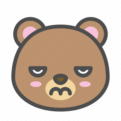 Avatar, bear, bored, cute, face icon - Download on Iconfinder
