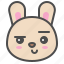 animal, avatar, bunny, cute, emoji, rabbit, smirk 