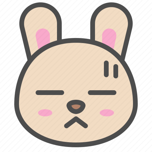Animal, avatar, bored, bunny, cute, emoji, rabbit icon - Download on Iconfinder
