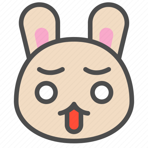 Animal, avatar, bunny, cute, emoji, rabbit, shocked icon - Download on Iconfinder