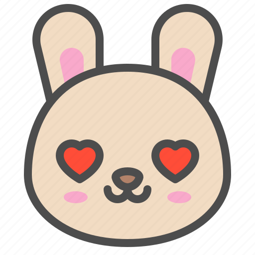Animal, avatar, bunny, cute, emoji, love, rabbit icon - Download on Iconfinder