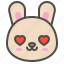 animal, avatar, bunny, cute, emoji, love, rabbit 