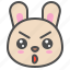 animal, avatar, bunny, cute, emoji, rabbit, serious 
