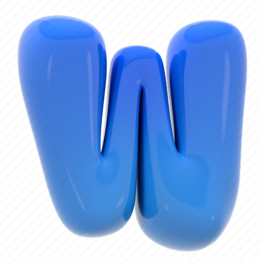 W, blue icon - Download on Iconfinder on Iconfinder